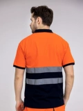 Флуоресцентная светоотражающая безопасная дышащая футболка, короткий рукав