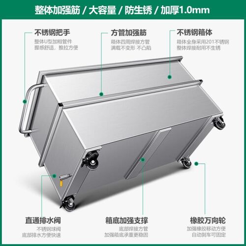 不锈钢水箱方形储水箱落地式不锈钢浸泡池移动式卤煮桶工业储水桶