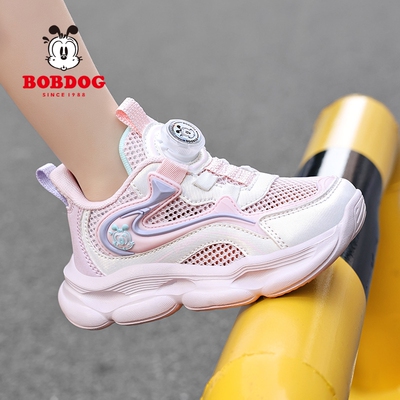 巴布豆童鞋女童运动鞋2026夏季新款网面透气小女孩儿童户外休闲鞋