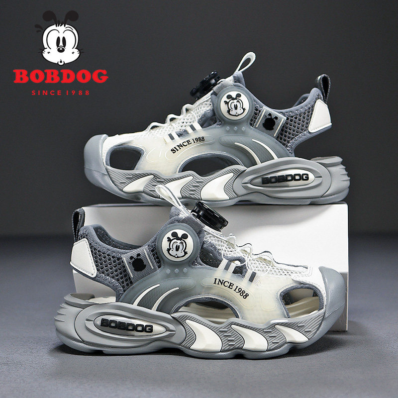 巴布豆童鞋男童包头凉鞋2026夏季新款防滑小学生男孩子儿童沙滩鞋