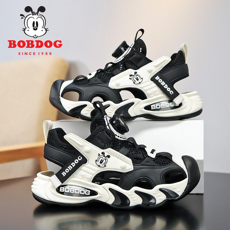 巴布豆男童包头凉鞋2026夏季新款小学生男孩子防滑软底儿童沙滩鞋