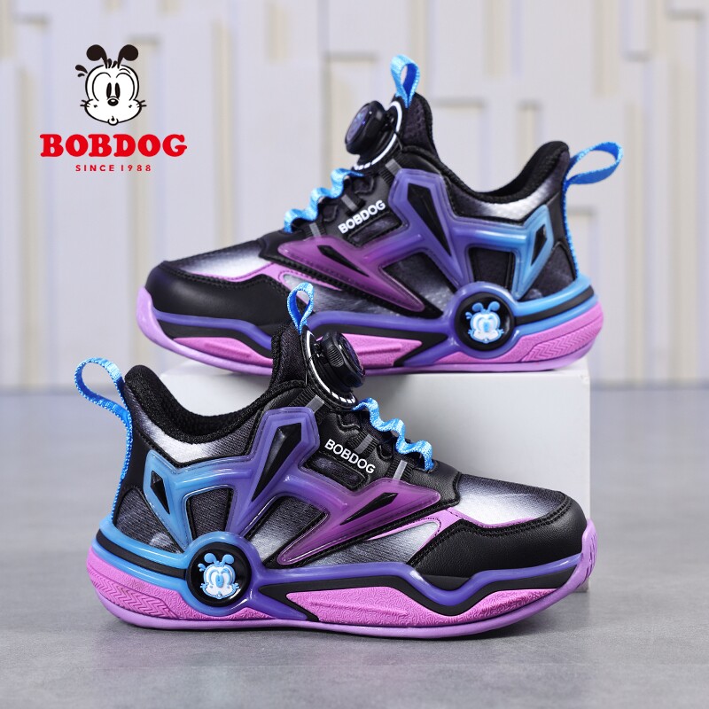 巴布豆男童鞋子运动鞋2026春秋新款网面透气中大童儿童户外跑步鞋