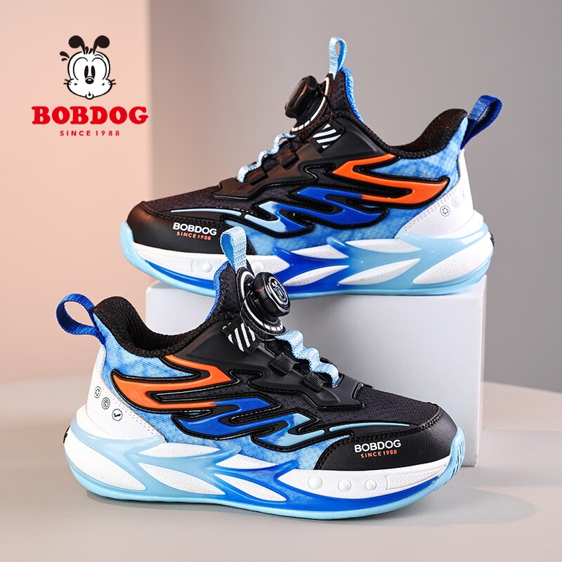 巴布豆儿童篮球鞋2026春秋季新款网面透气中大童户外男童运动鞋子