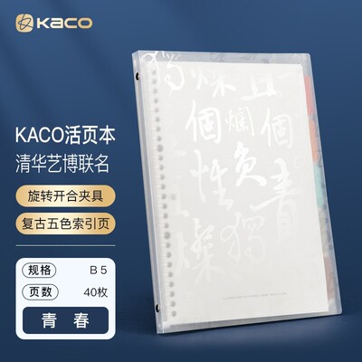 KACO B5活页本清华大学艺术博物馆联名可拆卸磨砂海洋吉星记事本