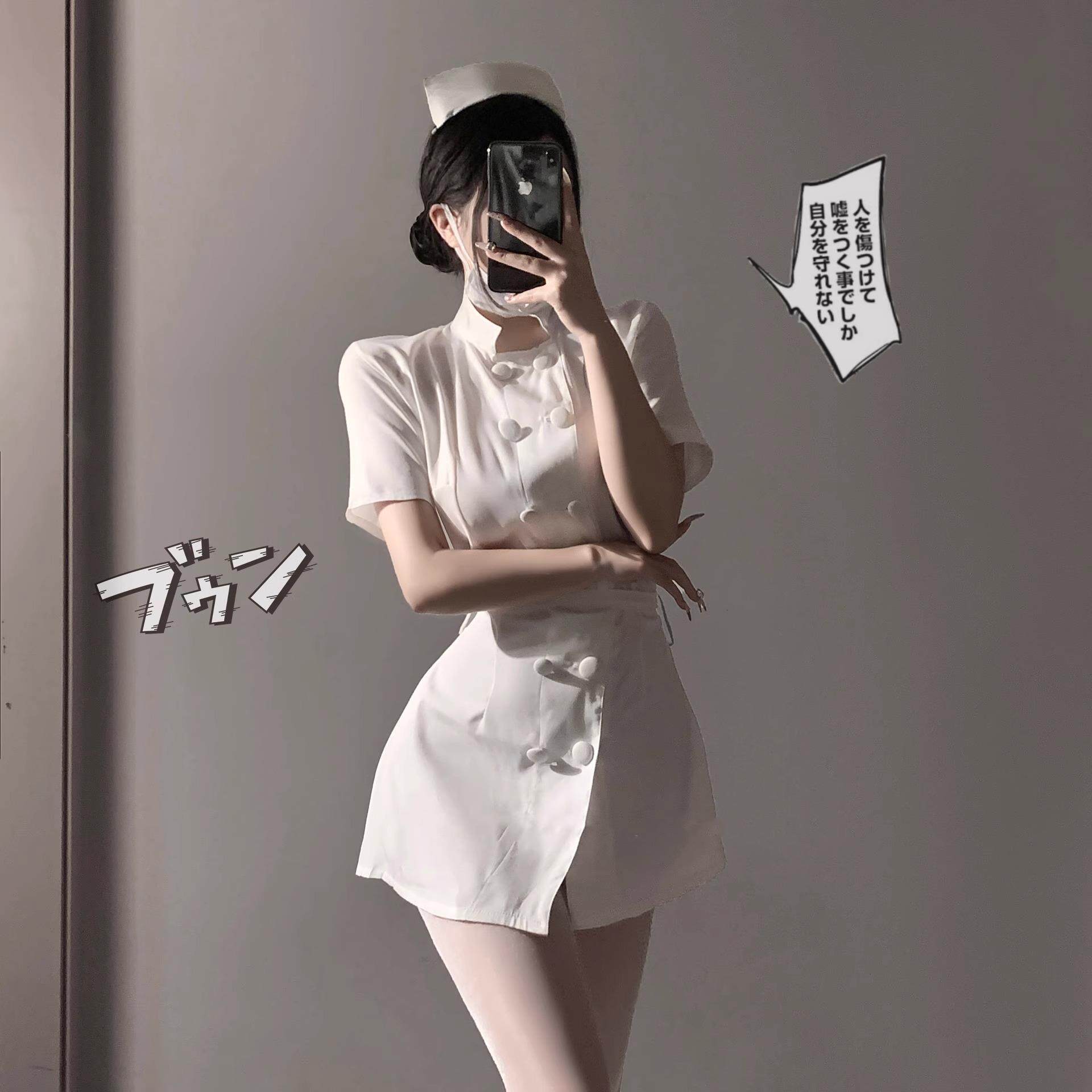 性感纯欲护士医生cosplay制服套装白衣天使万圣节辣妹夜场连衣裙