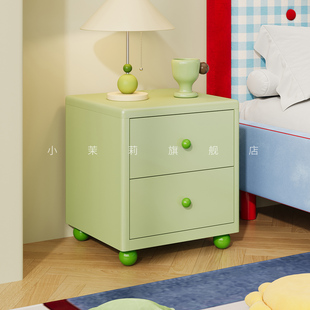 钢制床头柜儿童卧室小型铁艺斗柜边柜家用金属铁皮储物柜抽屉柜子