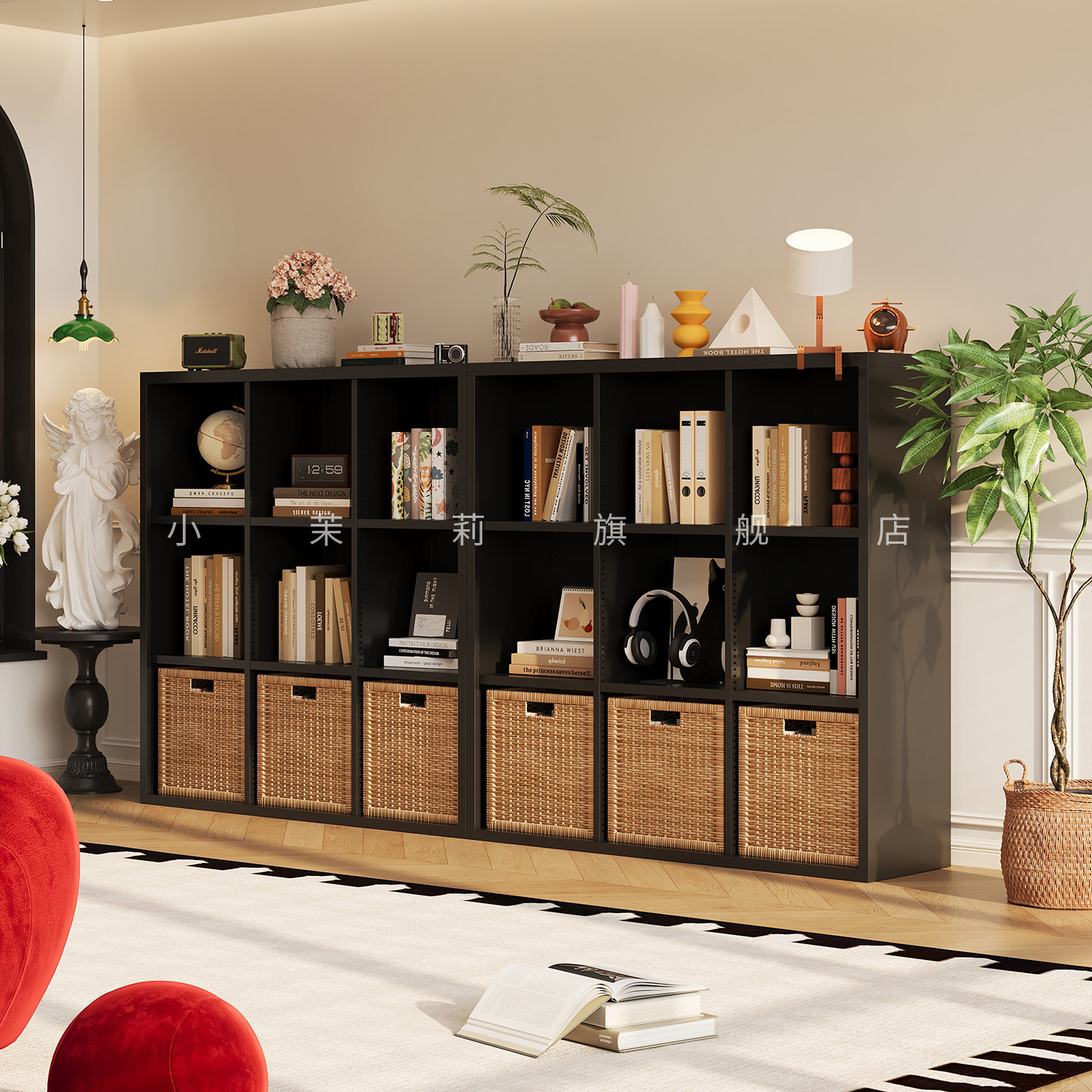 金属卡莱克格子柜自由组合钢制储物柜儿童书架落地置物铁皮柜书柜