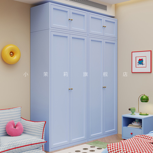 组合衣柜家用卧室耐用金属挂衣柜儿童衣橱小户型结实铁皮柜收纳柜