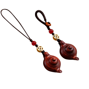 新款紫檀木把把壶汽车钥匙扣挂件把把胡随身手机链麻将神器男女士