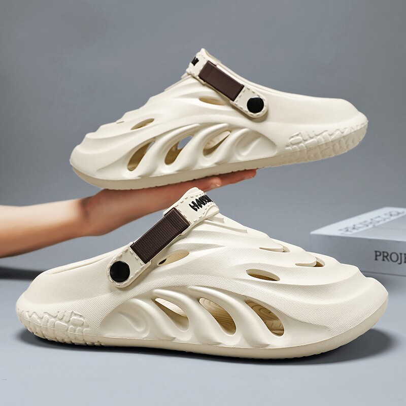 洞洞鞋男款夏季外穿防滑耐磨包头拖鞋男士运动踩屎感沙滩凉鞋大码