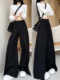 炸街时髦双层叠片阔腿裤 潮 高腰显瘦垂感休闲微喇裤 女春夏时尚 个性