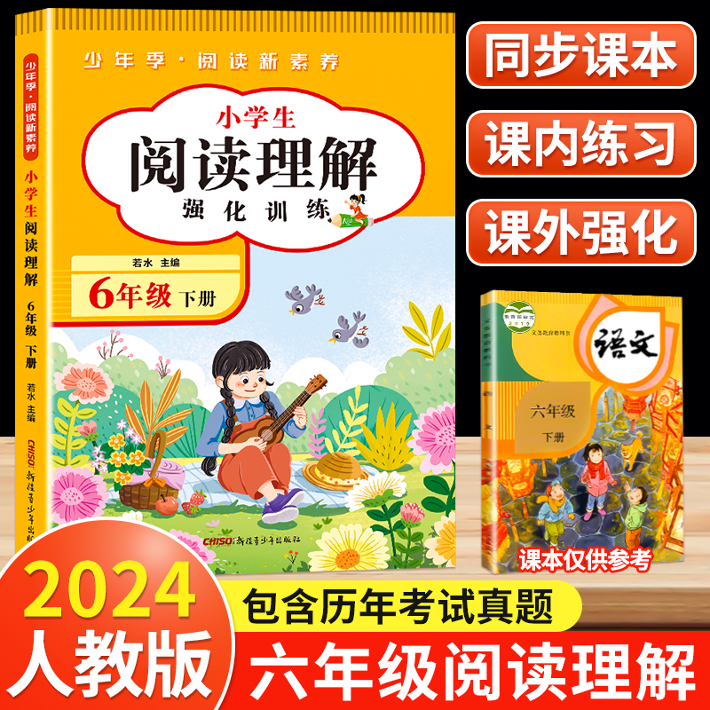 2024新版 六年级下册阅读理解训练题人教版上册 6年级语文课内课外阅读理解专项训练书强化训练6上6下老师推荐同步作文每日一练