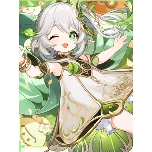 原神纳西妲海报二次元游戏须弥小草神周边明信卡片卧室不干胶贴纸