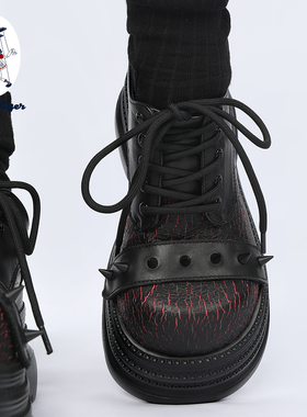 purple tiger【原创】2025秋季黑酷方头9cm亚文化哥特增高厚底鞋