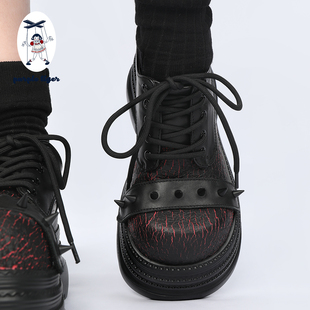 黑酷方头9cm亚文化哥特增高厚底鞋 purple 2025秋季 原创 tiger