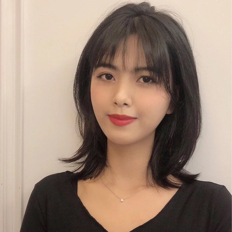 欧美时尚女假发长发内扣锁骨发斜