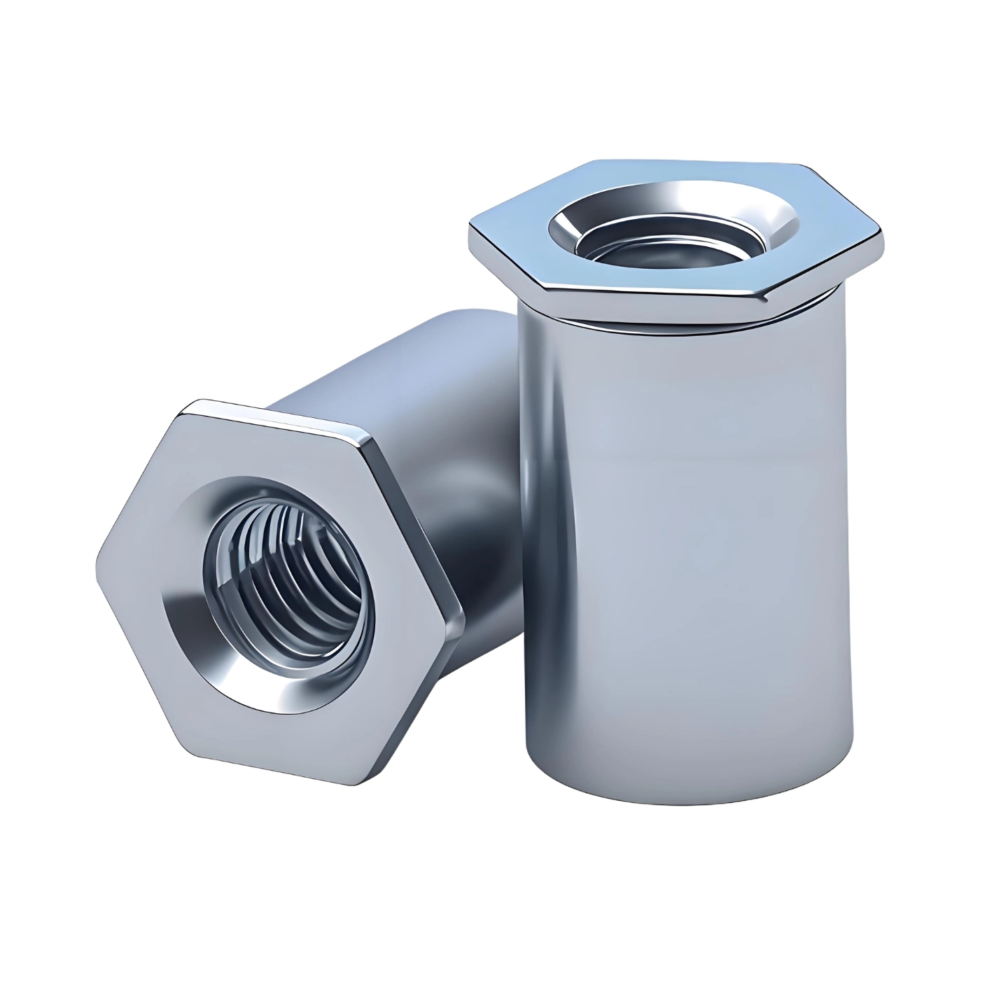 镀锌通孔压铆螺柱六角螺母压铁板柱压铆件SOOM-2M2.5M3M4M5M6M8