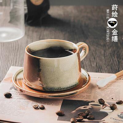 复古手工粗陶咖啡杯手冲咖啡杯套装陶瓷日系马克杯日式下午茶杯子