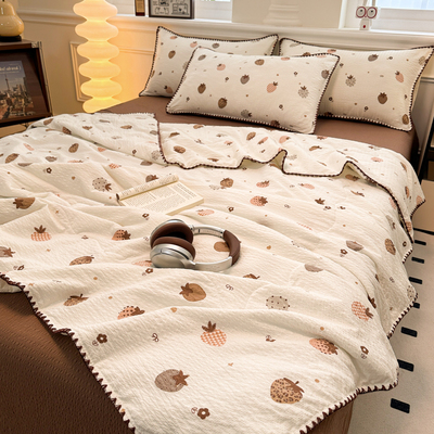 夏季可爱泡芙棉可机洗夏被空调被