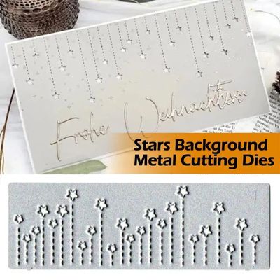 New Stars Background Frame Metal Cutting Dies Christmas Pape