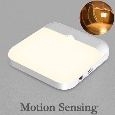 Motion Sensor Led Light Usb Charging Square Lamp for Bedroom