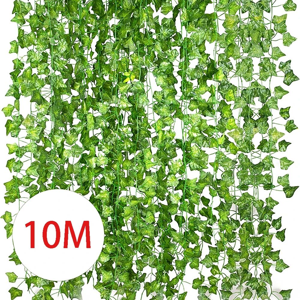 2/4/8/10M Artificial Ivy Leaves Garland Hanging Vines Fake P
