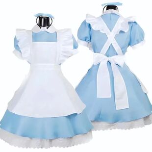 Women Lolita Dress Maid Apron Fantasia Carnival Skirt Cospla