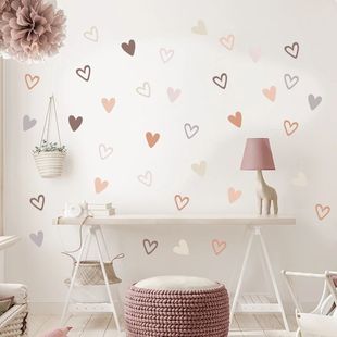 rendy Boho Bohemian Heart ers Shape Wall 36pcs Style