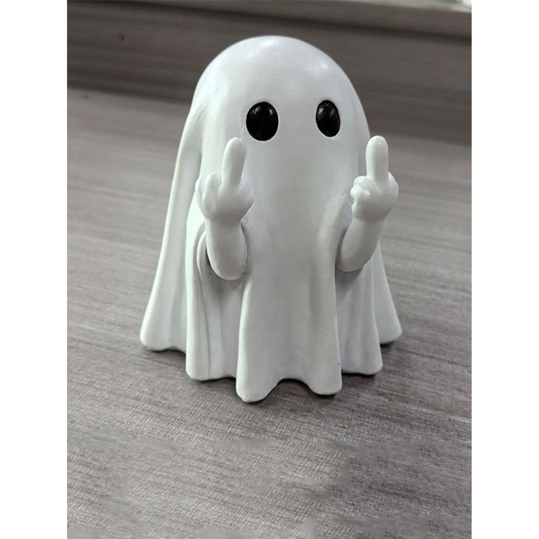 Middle Finger Cute Ghost Statue, Ghosts Small Scary Ghost Fi