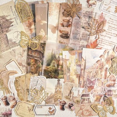 56pieces(Including stickers) Vintage Special Materials Diy S