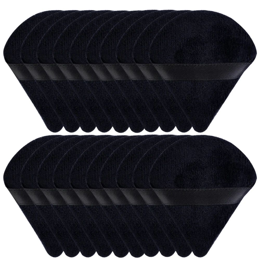 20/30Pcs Triangle Velvet Powder Puff Wet Dry Use Makeup Spon