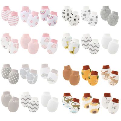 6Pairs/lot Newborn Gloves Protection Face Baby Boy Mittens S