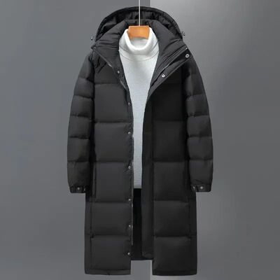 New Winter Men Hooded Casual Duck Down Coats Long Puffer Jac
