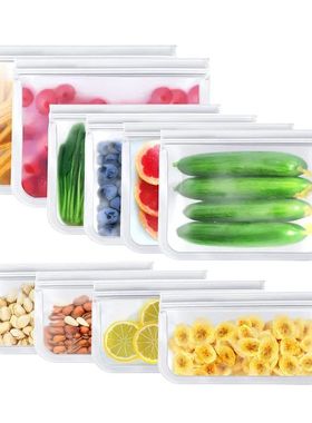 10 Piece Reusable Food Storage Bags BPA Free Freezer Bags Le