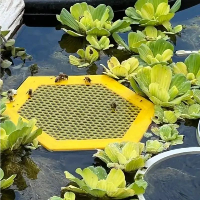 Floating Bee Island-Bee Waterer Hexagonal Bee Insect Drinkin