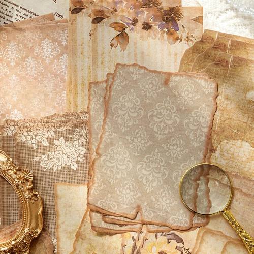 30 Sheets Vintage Journal Scrapbooking Supplies Material Lab