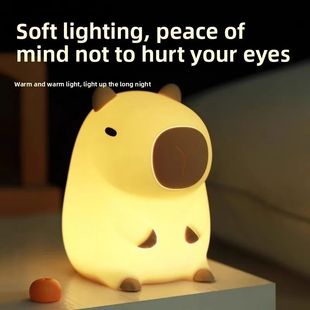 New Arrival Capybara Night Light Silicone Decorative Ornamen