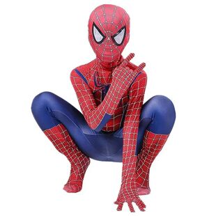 Kids Superhero Spider Costume Spandex Jumpsuit Halloween Cos