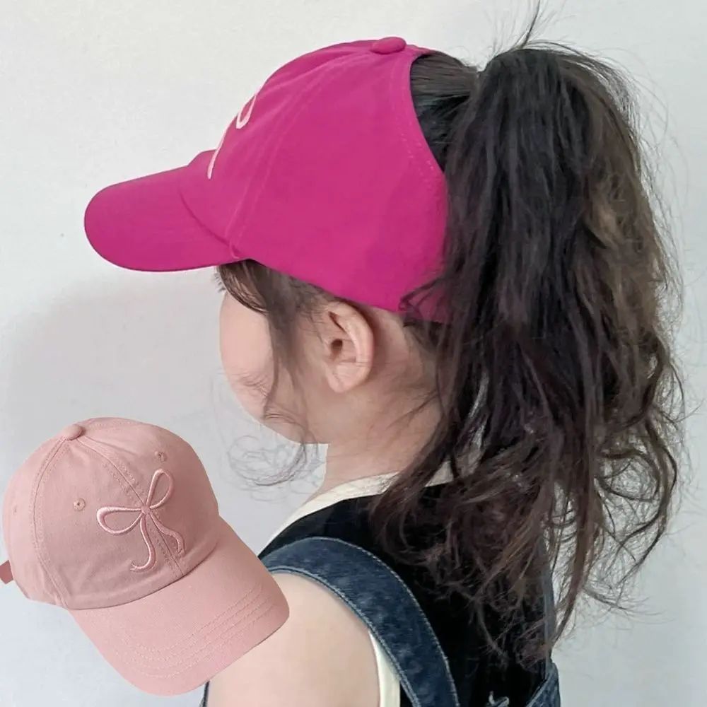Sweet Bow Baby Girl Baseball Caps Pink White Children Sun Ha
