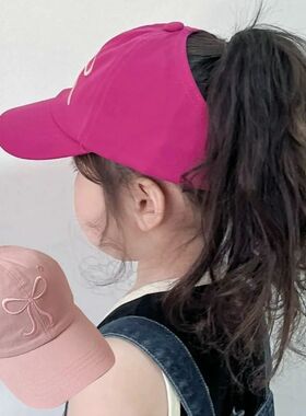 Sweet Bow Baby Girl Baseball Caps Pink White Children Sun Ha