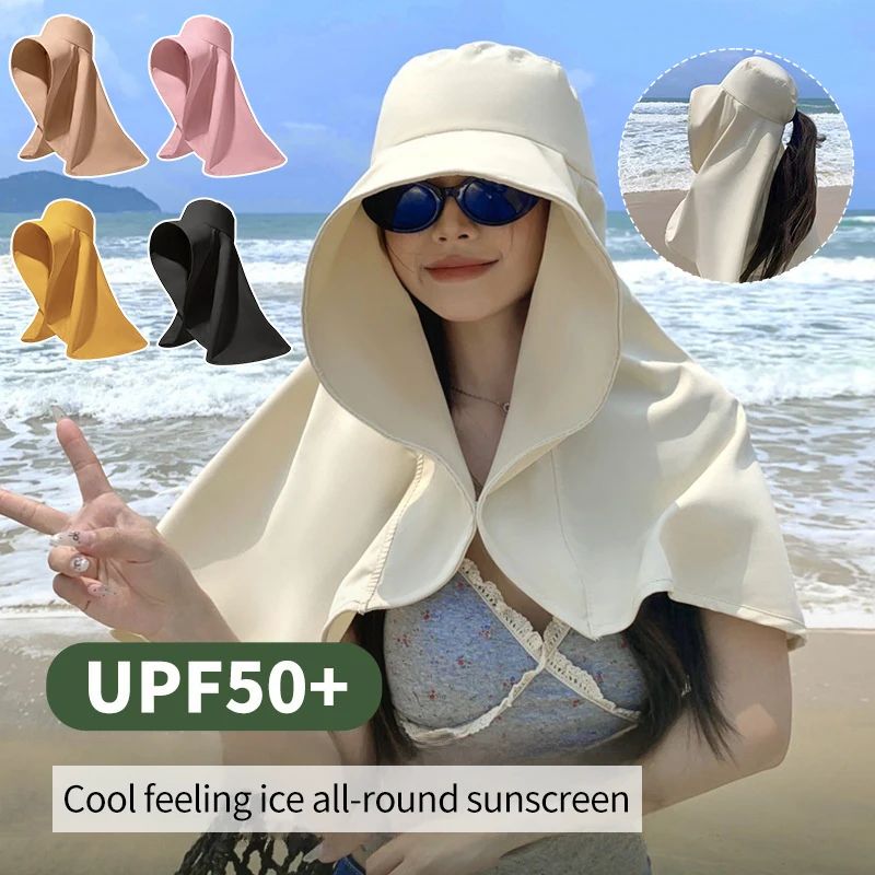 Full Face Sun Protection Hat Outdoor Women Summer Sunshade V