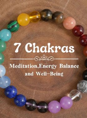 Bracelets women healing tigers eye Amethyst Gemstone 7 chakr