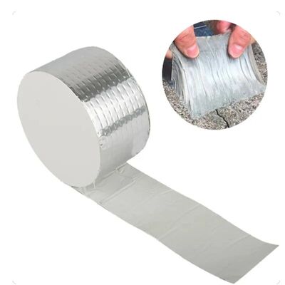 1 Roll Butyl Tape Self-adhesive Waterproof Aluminum Foil Lea