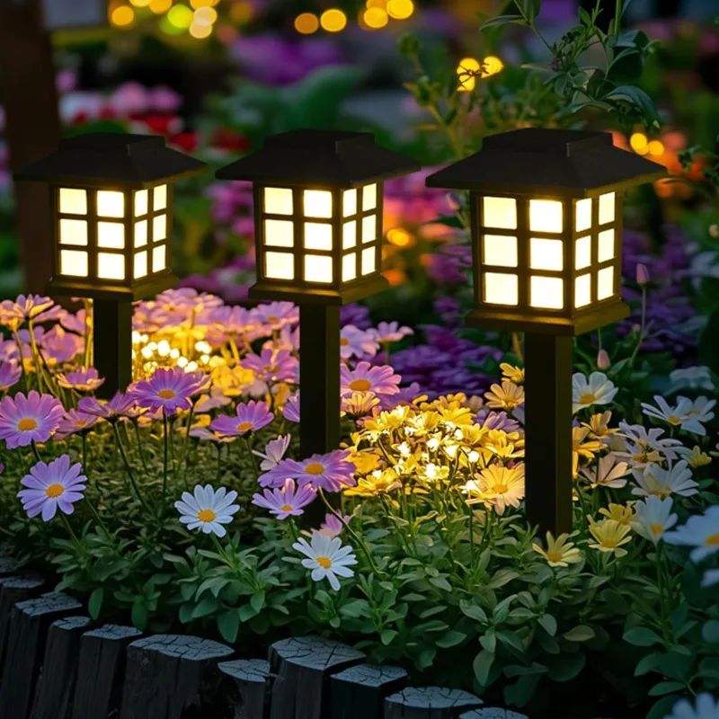 2 Pack Solar Pathway Light Outdoor Solar Lamp Waterproof Lan