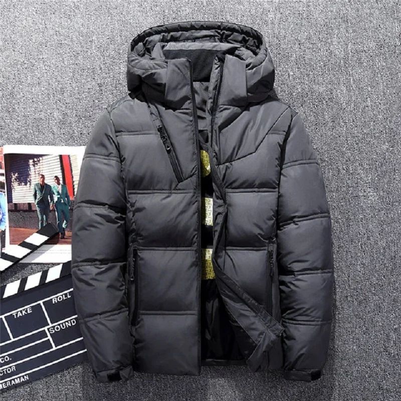 Hot Sale Windproof Down Jackets Men Warm Hooded Winter Outer