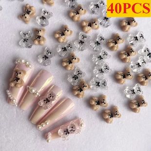 10-40Pcs Nail Art Bear Shaped Nail Charms Cute Nail Art Deco