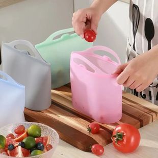 Reusable Bag Multifunctional Fresh Silicone keeping Zipper
