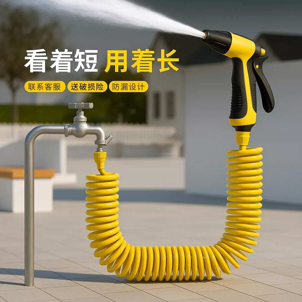 高压洗车水枪家用伸缩软管套装强力增压带泡沫壶喷头浇花刷车清洁