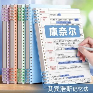 康奈尔笔记本b5本子初高中生活页5r高效记忆法方网格a4大学生考研法考公考读书学习错题分类本纸可拆卸不硌手