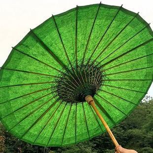 油纸伞非遗古风防雨绿色手造云龙纸浸染复古传统新中式伞女汉服伞